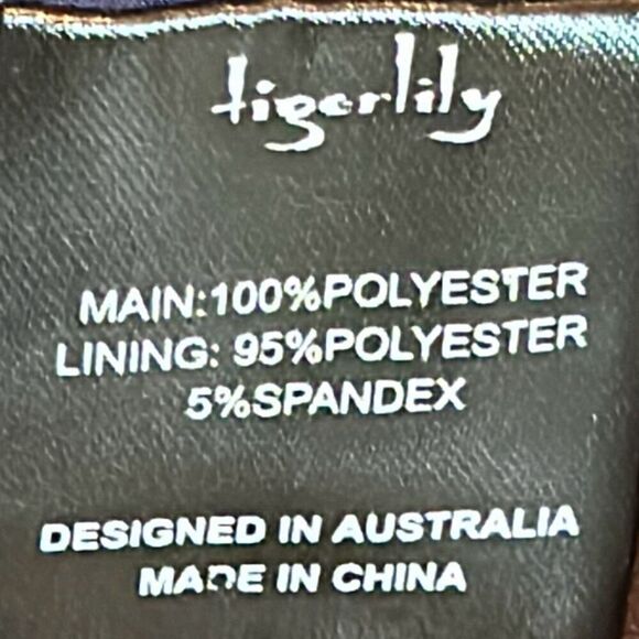 Tigerlilly Women’s 8 Low Back Slip Dress Navy Blue Simple Minimalist Flowy New - Picture 14 of 15